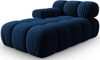 MICADONI Modulare Chaiselongue Bellis mit Armlehne links - Samtbezug