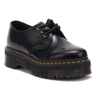 Dr. Martens Shop Voor Dr. Martens 1461 Quad Gladleren Damesschoenen In Het Zwart