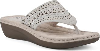 White Mountain Comate Wedge Sandal in White/Nubuck at Nordstrom Rack, Size 8.5