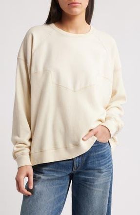 The Great. The Western Slouch Sweatshirt in Washed White at Nordstrom Rack, Size 3
