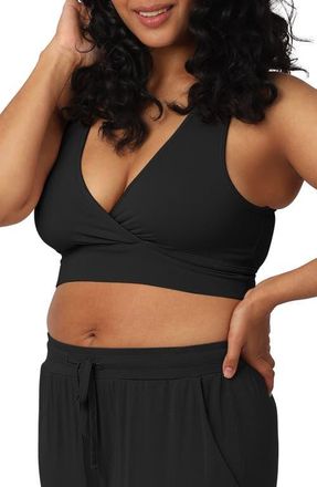 Kindred Bravely Busty French Terry Racerback Nursing & Sleep Bra - Fits Sizes 30E-46H in Black at Nordstrom, Size X-Large
