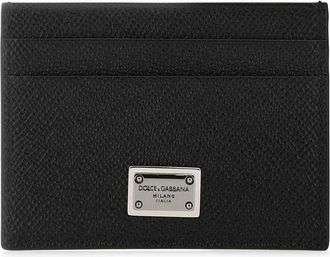 Dolce & Gabbana Black Leather Card Holder