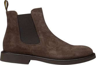 Doucal's Chelsea Boots, male, Brown, Size: 9 1/2 US Brown suede ankle boot