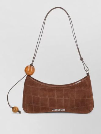Jacquemus bisou pearls crocodile effect shoulder bag