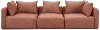 TOV Furniture Hangover Sedona Red Textured Fabric Sofa