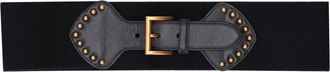 Prada Black Solid Embellished Belt