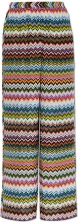 Missoni Wijde Pijpen Broek - Dames - Wijde Broeken - Veelkleurig - M - Pailletten - Broeken