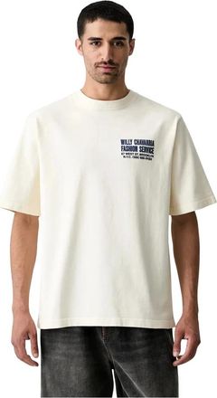 Willy Chavarria Fashion Services Standard T-shirt - Heren - Tops - Beige - Maat: S Katoen