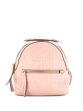 Fendi By The Way Zucca Embossed Leather Mini backpack - Roze