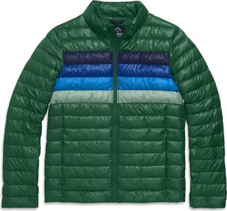primary Grown-Ups Puffer Jacket In Stripe in Evergreen Placed Stripe at Nordstrom, Size Xx-Large