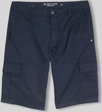 Tom Tailor Regular Fit Cargoshorts aus Baumwoll-Mix in Marine, Gr&ouml;&szlig;e 30