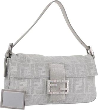 Fendi Pre-owned Zucca Canvas Shoulder Bag - Dames - Vintage Schoudertas - Grijs - ONE Size - Vintage