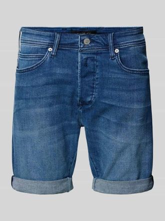 Replay Tapered Fit Jeansshorts mit Knopfleiste in Blau, Gr&ouml;&szlig;e 38