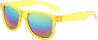 Generic Trendy Kids Studded Sunglasses Color Coated Sunglasses For Boys And Girls Sun Glasses For Children Women Bulk (Light Yellow, One Size)