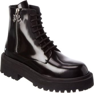 Palm Angels Ankle Leather Combat Boot