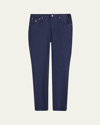 Brunello Cucinelli Mens Flannel Tapered Leg Five-Pocket Pants