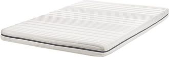 Beliani Beliani - eu Single Mattress 4ft7 Foam Filling Polyester Removable Cover with Zipper White Enchant
