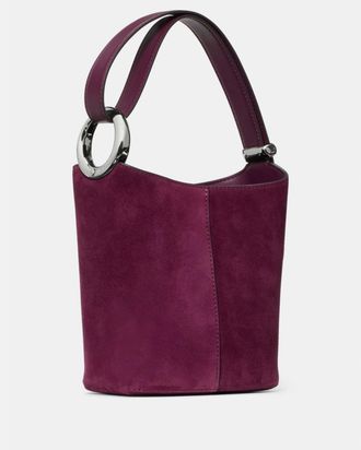 Kate Spade New York Womens Halo Suede Mini Bucket Bag - Purple - One Size