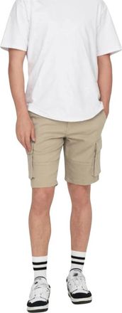 Only & Sons Only & Sons, Korte Broeken, Heren, Beige, S, Katoen, ONSCam Stage Cargo Shorts PK 6689 Noos