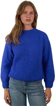 Dixie Truien & Vesten, Dames, Blauw, L, Wol, Grofgebreide Trui