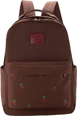 Generic Nylon Aesthetic Backpack with Inner Compartment School Bag for Teenagers (Red)