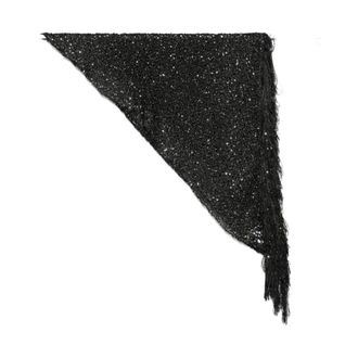 Simona Corsellini Scarves, female, Black, Size: ONE SIZE Embellished Fringed Scarf