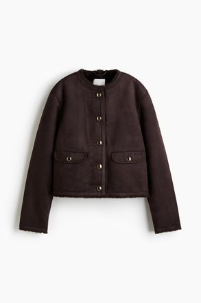 H&M Jacke mit Teddyfleece-Futter - Brown