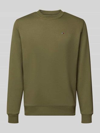 Tommy Jeans Regular Fit Sweatshirt aus Baumwoll-Mix in Oliv, Größe XXL