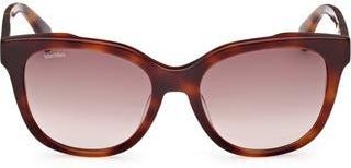 Max Mara 54mm Gradient Geometric Sunglasses in Dark Havana /Gradient Brown at Nordstrom Rack