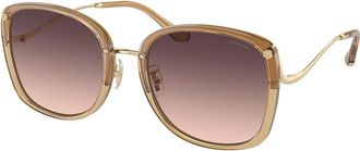 Coach HC7157D CL905 Asian Fit 5736U8 Womens Sunglasses Brown Size 58