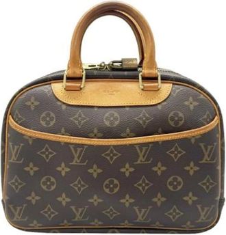 Louis Vuitton Tweedehands Canvas Louis Vuitton tassen - Dames - Vintage Handtas - Bruin - ONE Size - Vintage