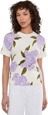 CeCe by Cynthia Steffe Short Sleeve Hydrangea Sweater Womens Sweater Orchod Petal : MD, Acrylic/Nylon/Spandex