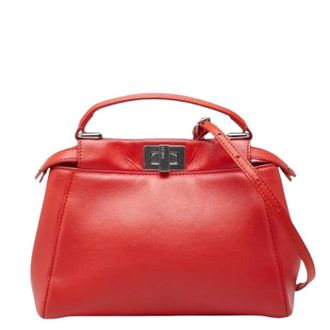 Fendi Pre-owned Handbags, female, Red, Size: ONE SIZE Pre-owned Vintage Shoulder Bag