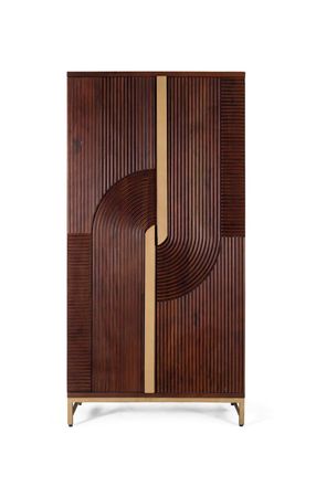 Giner&Colomer Mueble bar en madera de mango y metal 179 cm alto