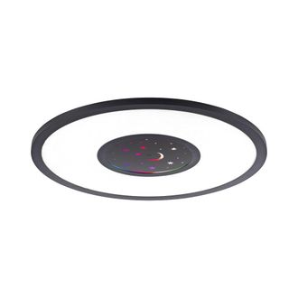 Leuchten Direkt Leuchten Direkt - Plafoniera Con Telecomando Luce Soggiorno Dimmerabile Camera Dei Bambini, Cct, Piastra Girevole Luna/stelle, 1x Led 17,5w 1050lm, 1x