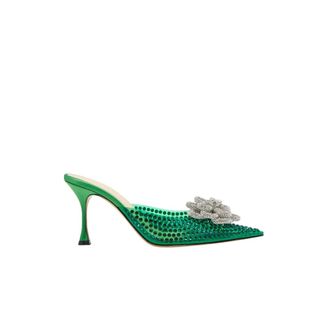 Mach & Mach Heeled Mules, female, Green, Size: 9 1/2 US Carrie Mules