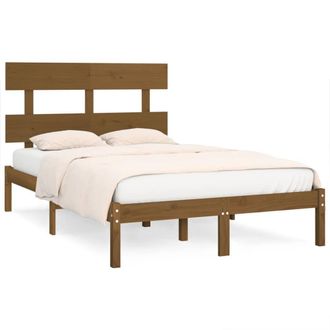 Berkfield Home Bed Frame Honey Brown Solid Wood 200x200 cm