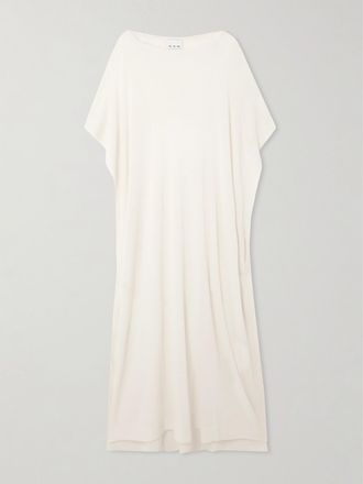 SA SU PHI Poncho Asimmetrico In Misto Cashmere E Seta Drappeggiato - Avorio