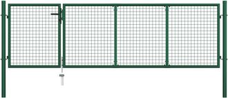 vidaXL Vidaxl - Cancello Di Recinzione In Acciaio 350x100 Cm Verde