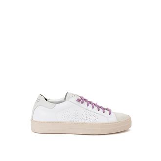 P448 Witte Leren Atletische Sneakers