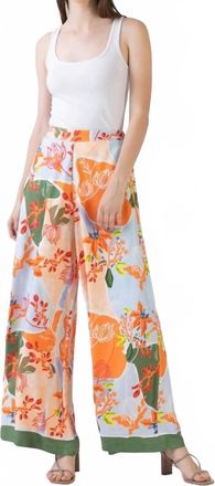 Celina Moon Jana Wide Leg Print Pant In Multi