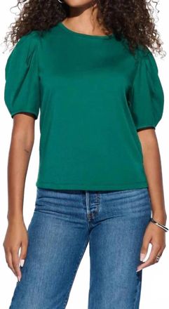 Nation Ltd Alicia Puff Sleeve Top In Forest