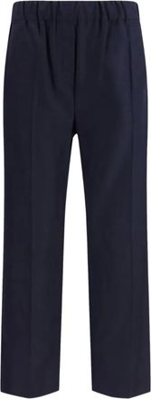 Max Mara elasticated-waist track pants - women - Wool/Spandex/Elastane - 42 - Blue