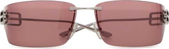 Balenciaga GSSIP Metal Frame Sunglasses - Silver