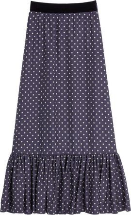 Valentino Garavani Gonna midi Plus de Pois - Blu