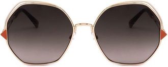 Missoni Ladies Gold Tone Oval Sunglasses MIS 0075/S-1