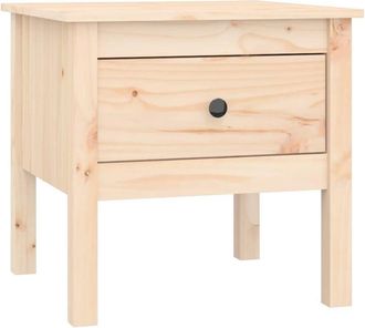 vidaXL Vidaxl - Mesa auxiliar de madera maciza de pino 50x50x49 cm