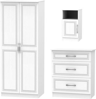 Welcome Furniture Dakar Ready Assembled Bedroom Furniture Set 3 Piece - Signature White - Welcome Furniture | TJ Hughes