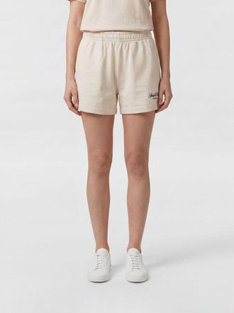 Sporty & Rich Pantaloncini in cotone con vita elasticizzata e logo a contrasto