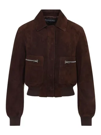 Tom Ford Lamb Suede Bomber Jacket